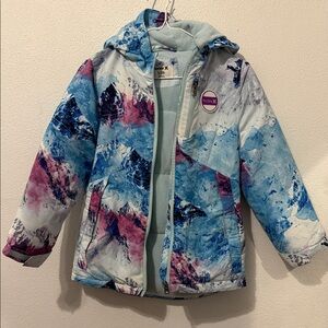 Hurley Kids Blue and Pink Puffer Jacket